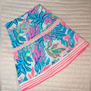 Lilly Pulitzer Luxletic Skort Nylon Spandex Pink White Trim XL